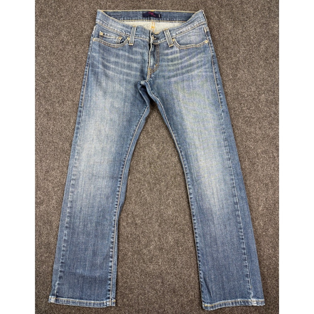 Levis Tilted 504 Jeans Womens 7 S/C(27x29) Blue Medium Wash Straight Leg Stretch